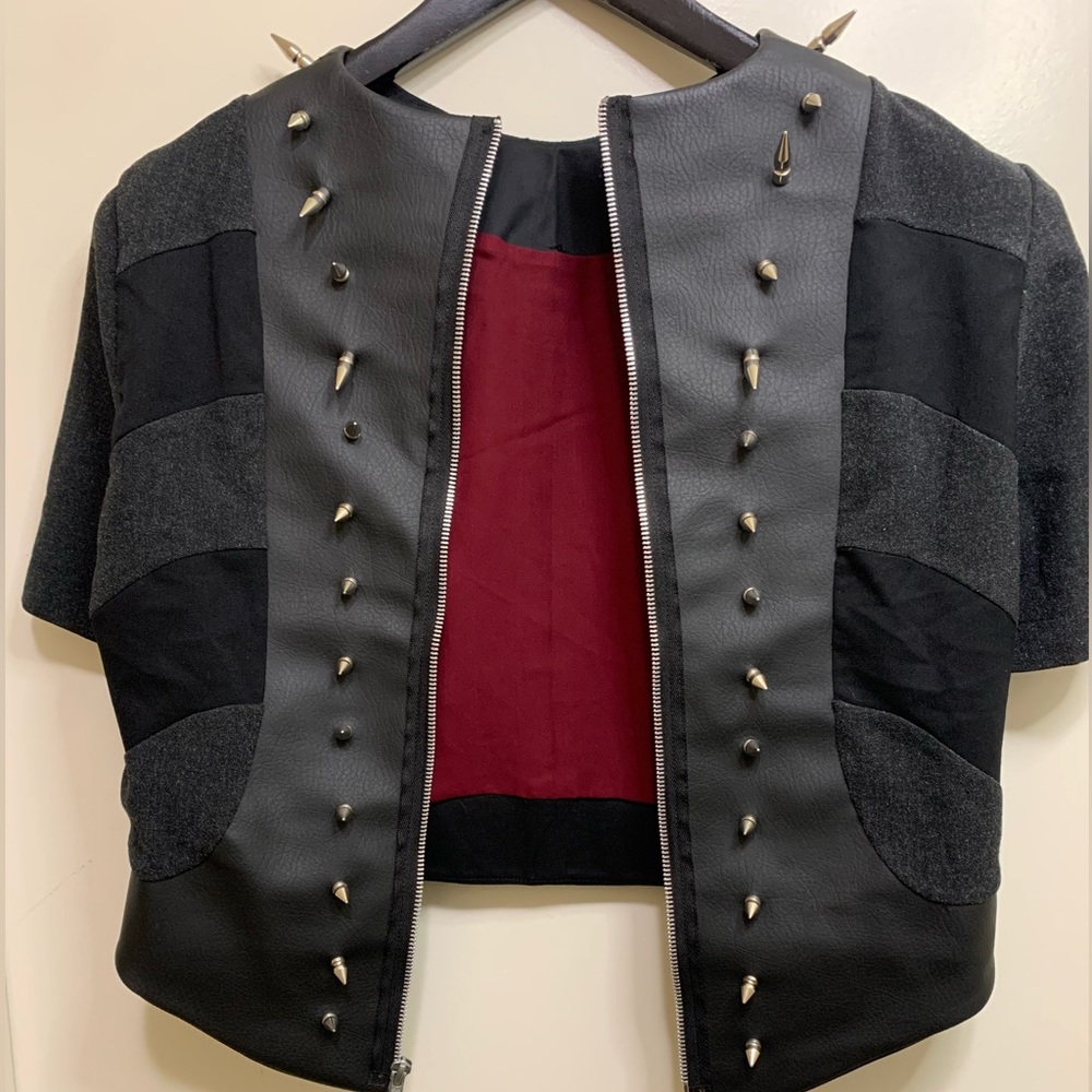 Black Spiked Custom Jacket